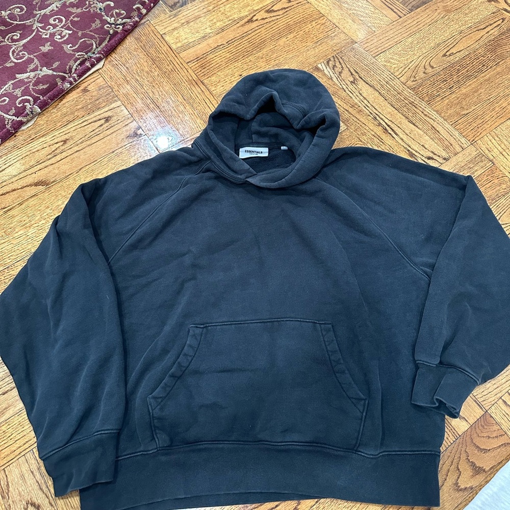 Essentials black hoodie size small